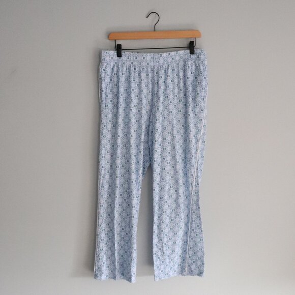Jane & Bleecker Womens Sz M Blue 2-Piece Cotton Matching Sleepwear Pajama Set - Picture 10 of 16